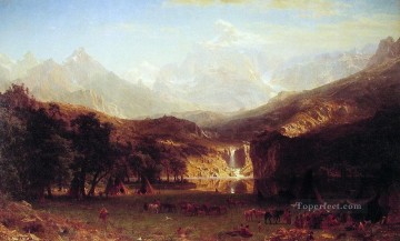  mountains Painting - The Rocky Mountains Albert Bierstadt